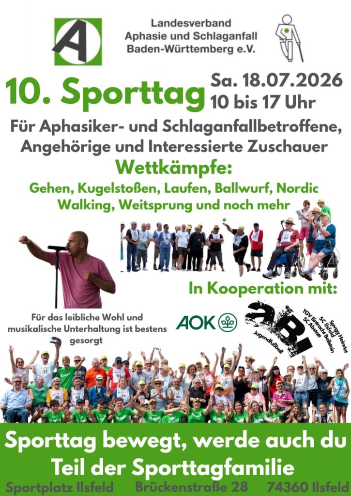 Großes Jubiläum in Ilsfeld: 10. Sporttag für Aphasiker- und Schlaganfallbetroffene