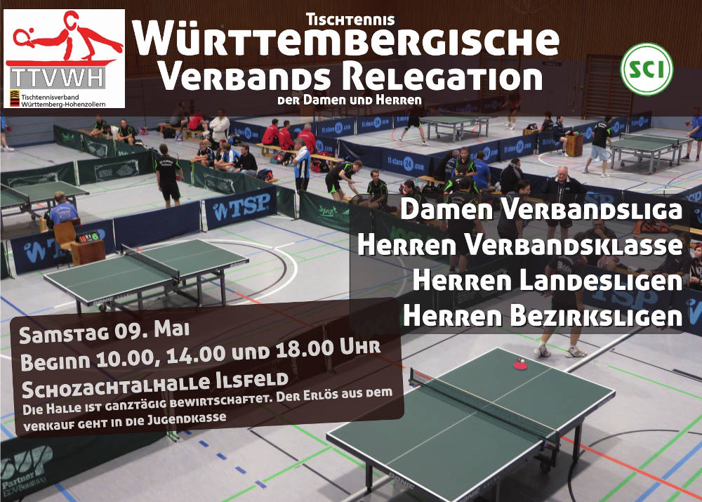 Württembergische Verbandsrelegation am 9. Mai in Ilsfeld