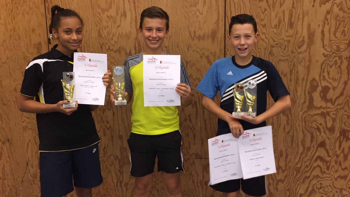 Drei Podestplätze bei Jugend Bezirksmeisterschaften 2016